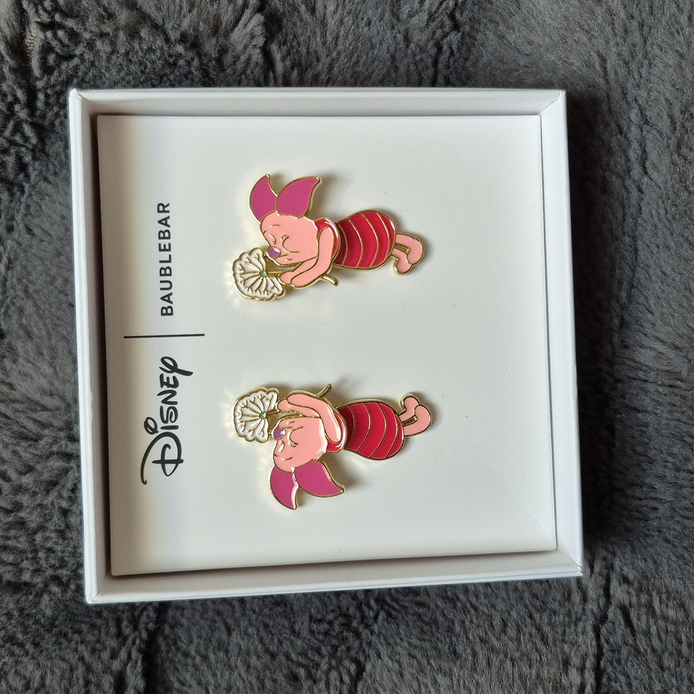 BaubleBar X Disney Piglet Earrings, New In Box